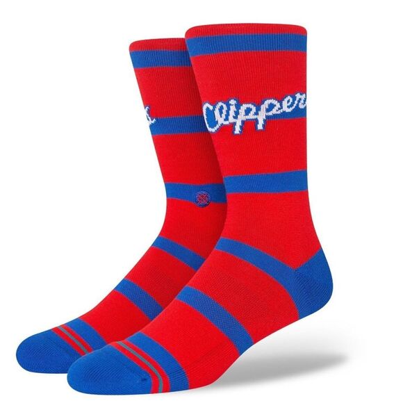 STANCE MEN’S L.A. HARDWOOD CLASSIC STRIPES CREW SOCKS LARGE - Picture 1 of 4